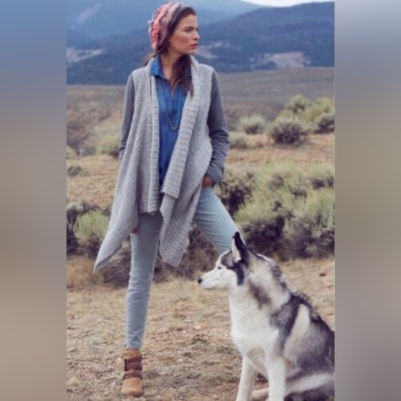 Anthropologie Saturday Sunday Casado Waterfall Drape Cardigan Sweater - Picture 1 of 10